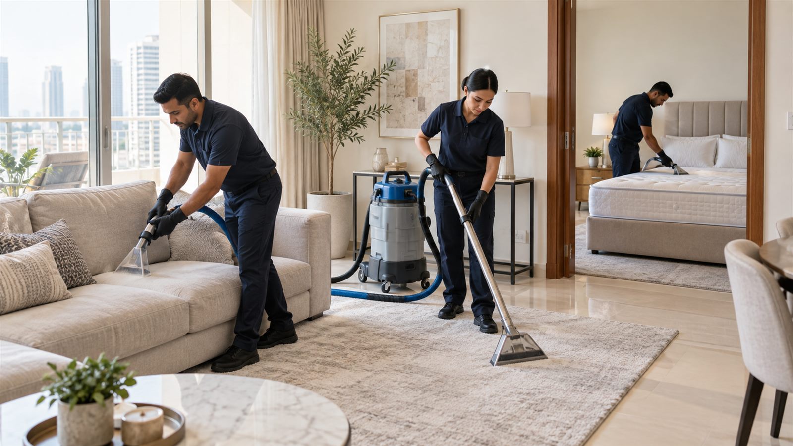 Mattress, sofa and carpet cleaned together during a Dubai home refresh