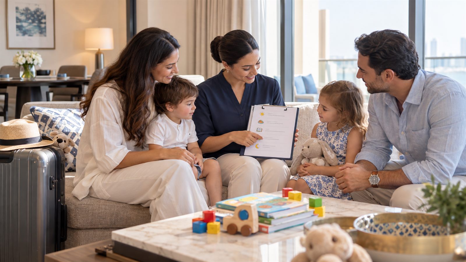 Elite Maids holiday nanny with a family in Dubai