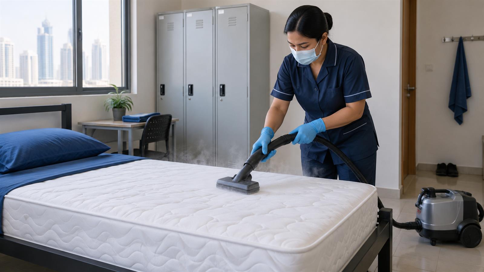 Mattress sanitisation in staff accommodation in Dubai