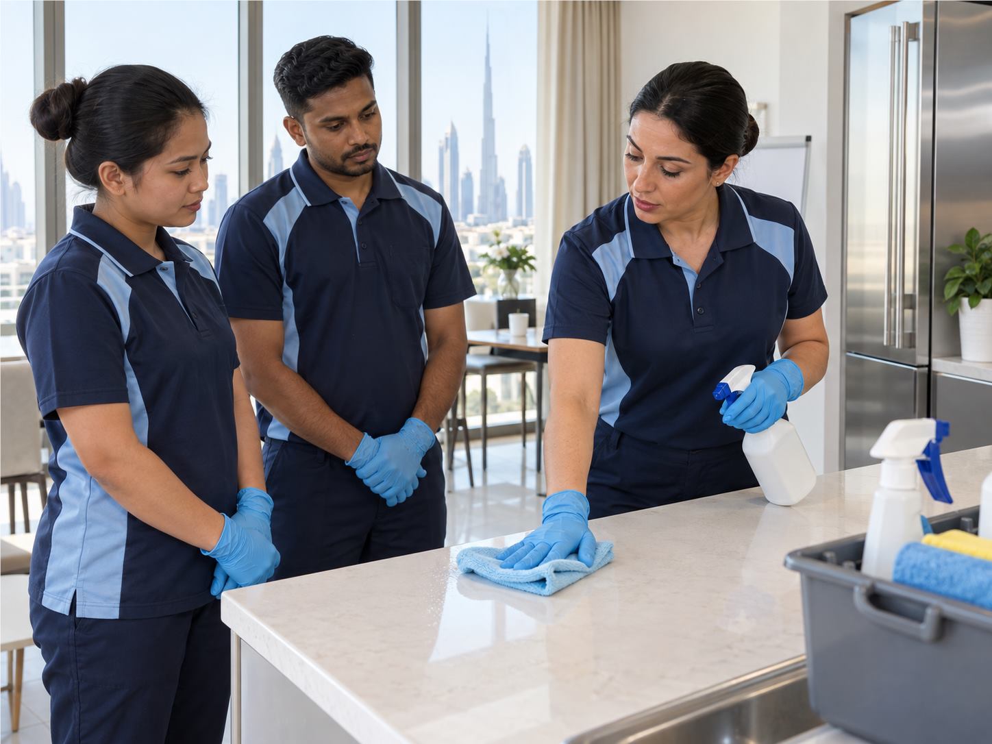 In-house training session for new Elite Maids cleaners in Dubai